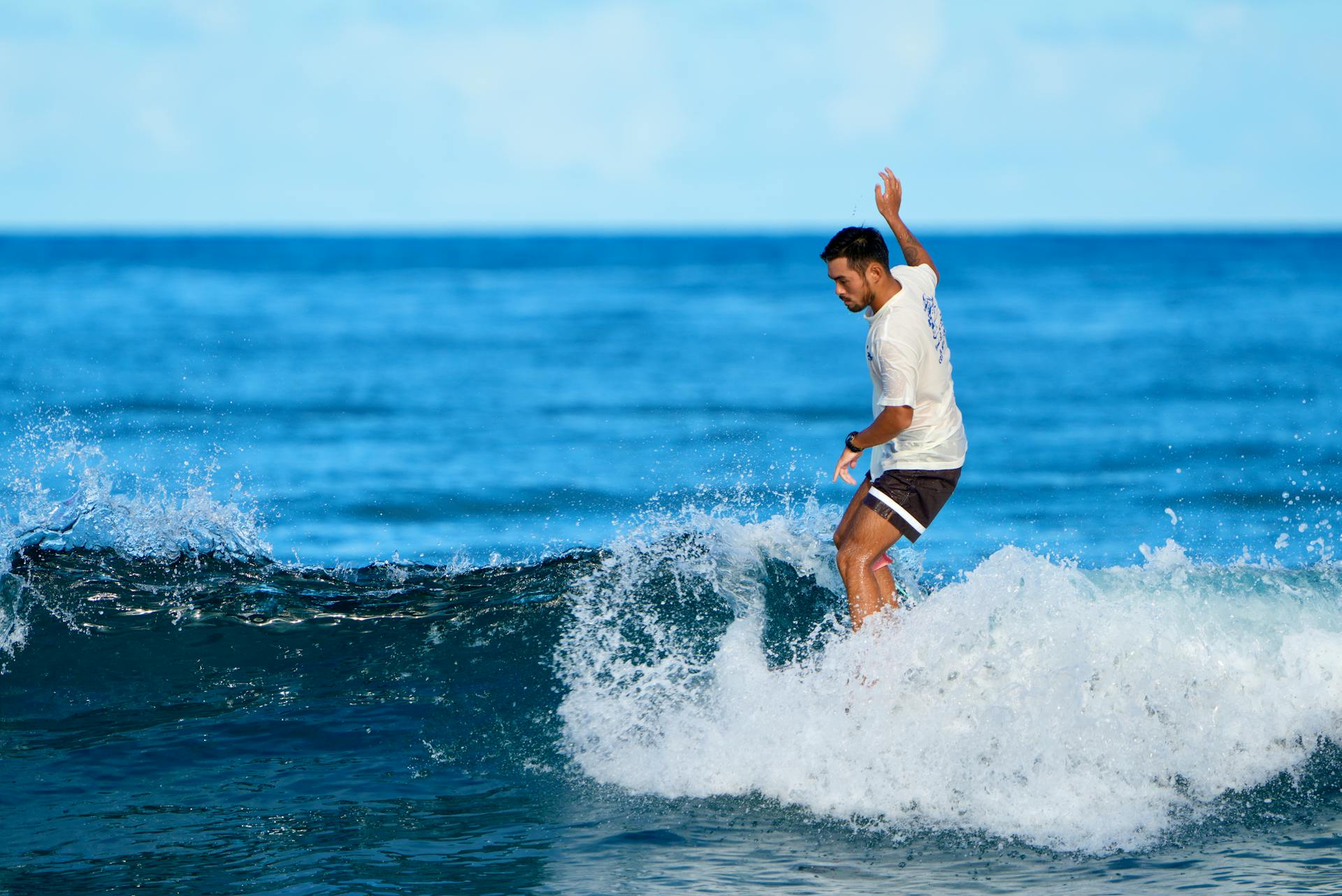 A man surfing