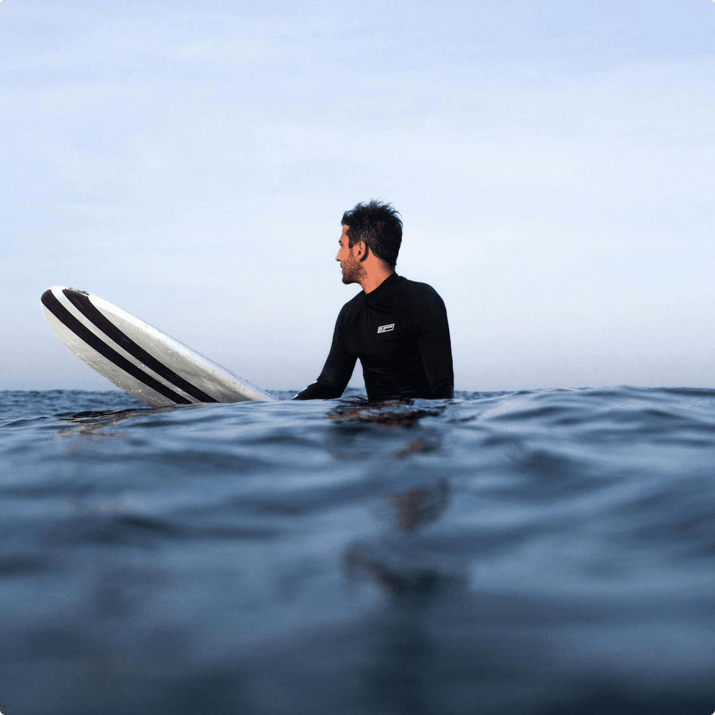 A man surfing