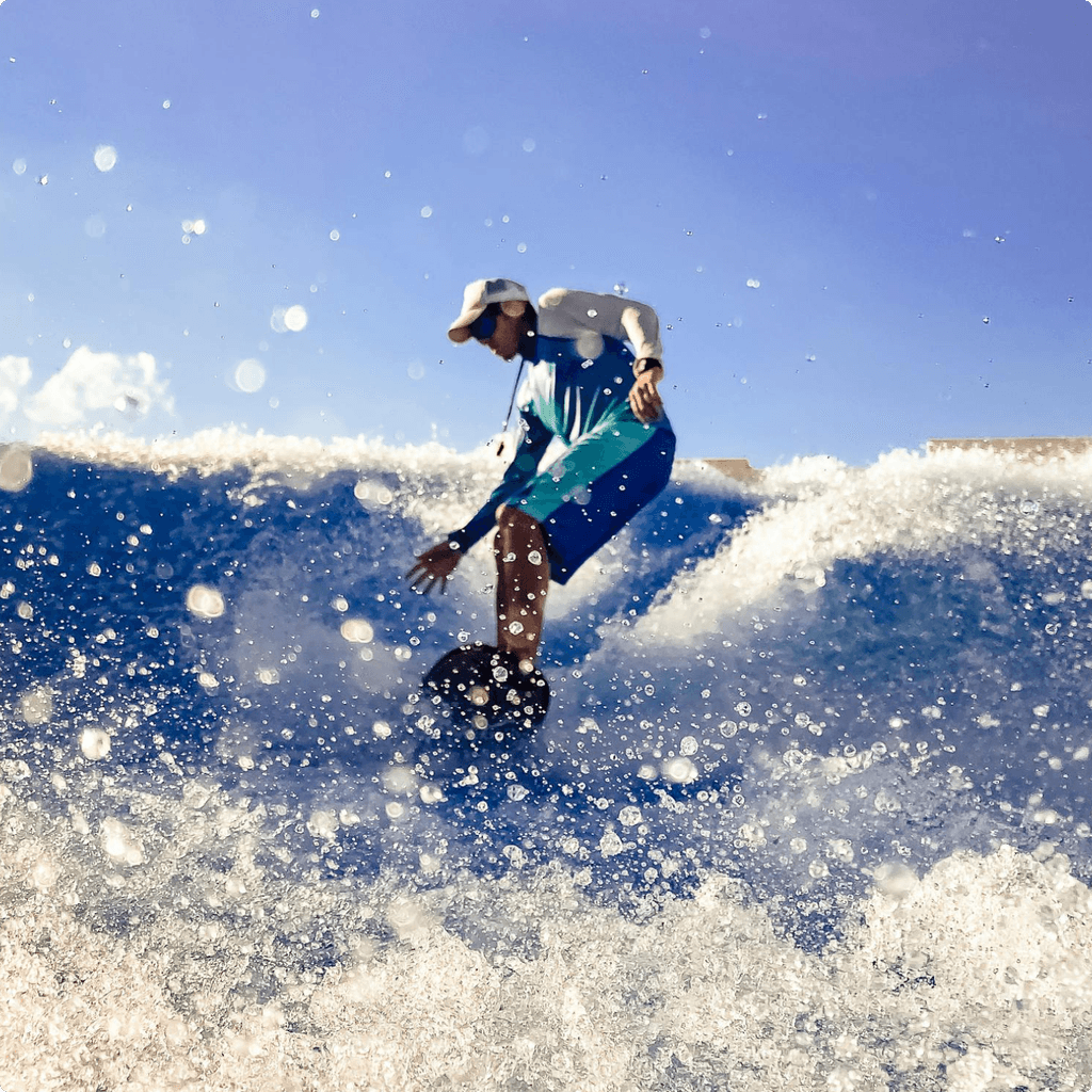 A man surfing