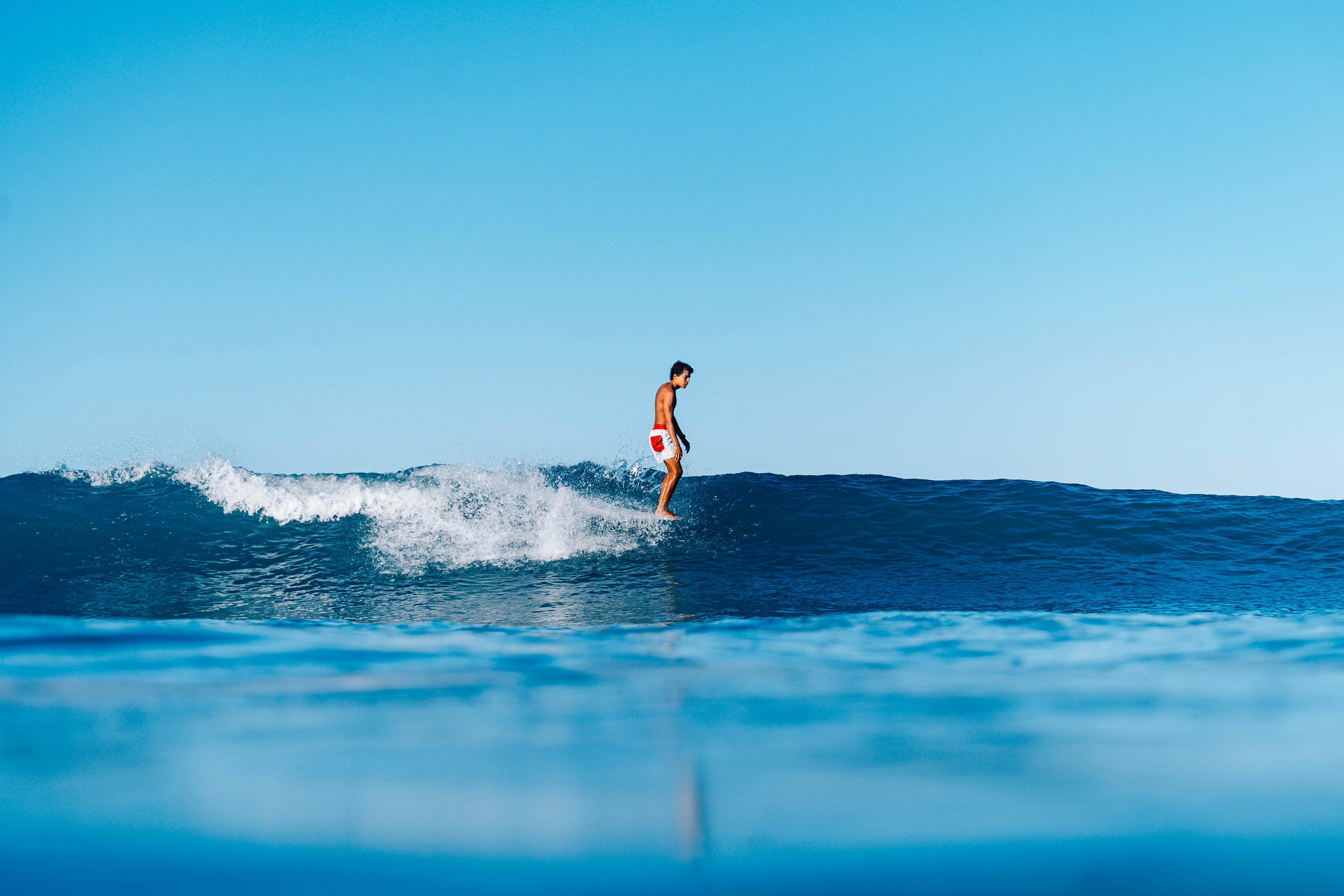 A man surfing