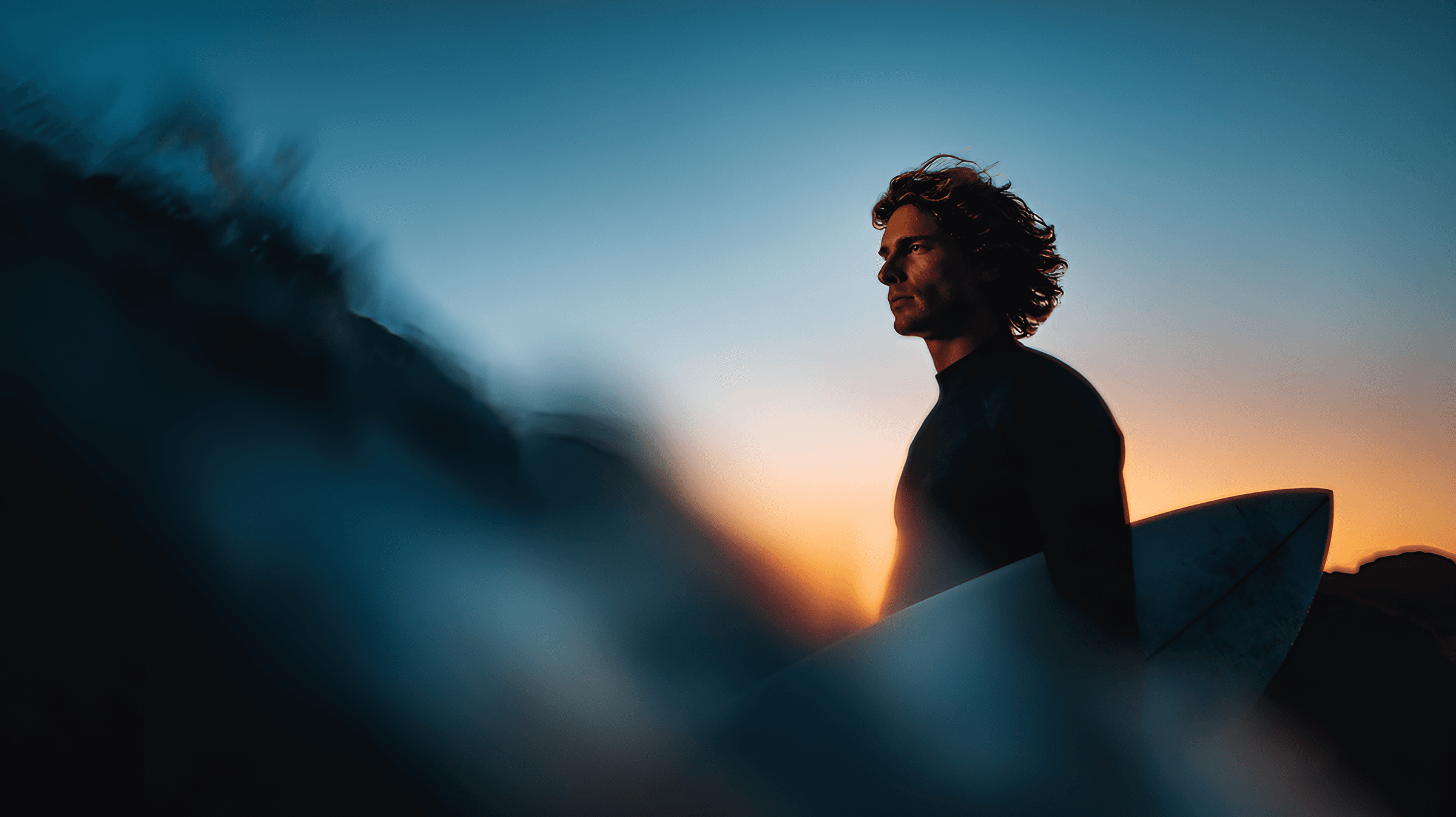 Man with surfboard